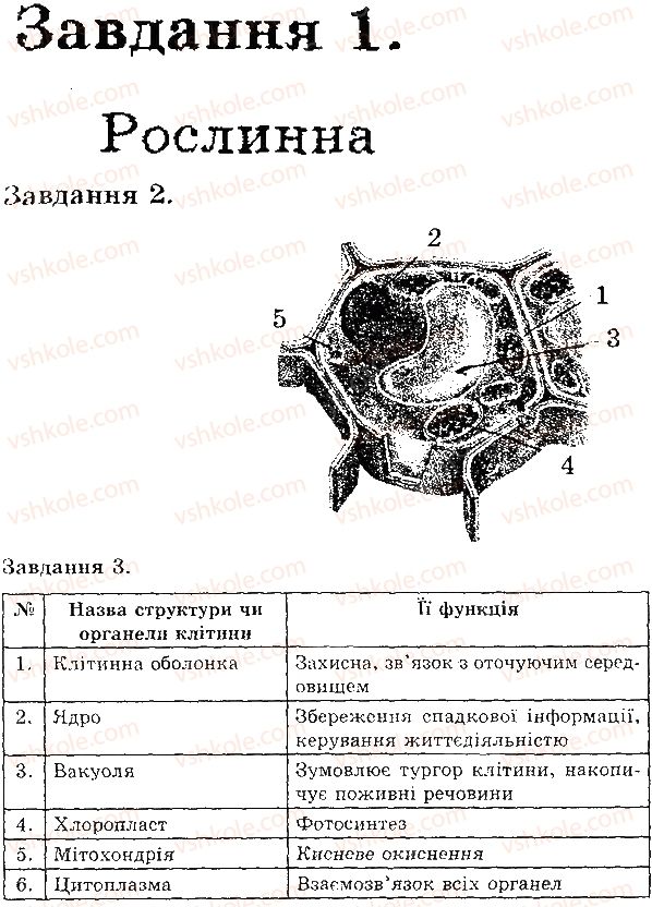 6-biologiya-iyu-slipchuk-2015-ekspres-kontrol--tema-1-klitina-budova-roslinnoyi-i-tvarinnoyi-klitini-В1.jpg
