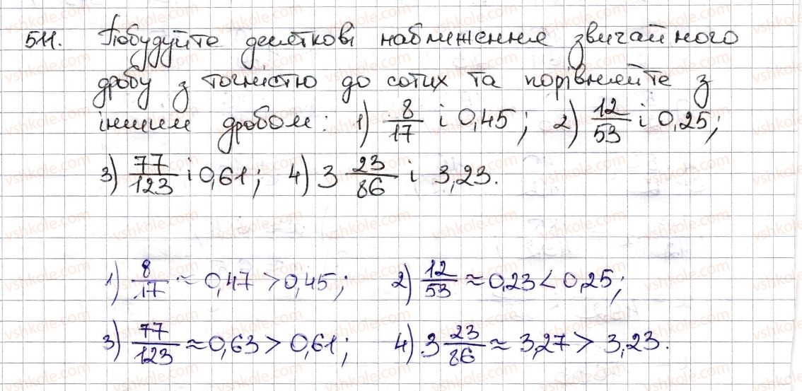 6-matematika-na-tarasenkova-im-bogatirova-om-kolomiyets-zo-serdyuk-2014--rozdil-2-zvichajni-drobi-ta-diyi-z-nimi-11-peretvorennya-zvichajnogo-drobu-v-desyatkovij-desyatkovi-nablizhennya-zvichajnogo-drobu-511-rnd6727.jpg