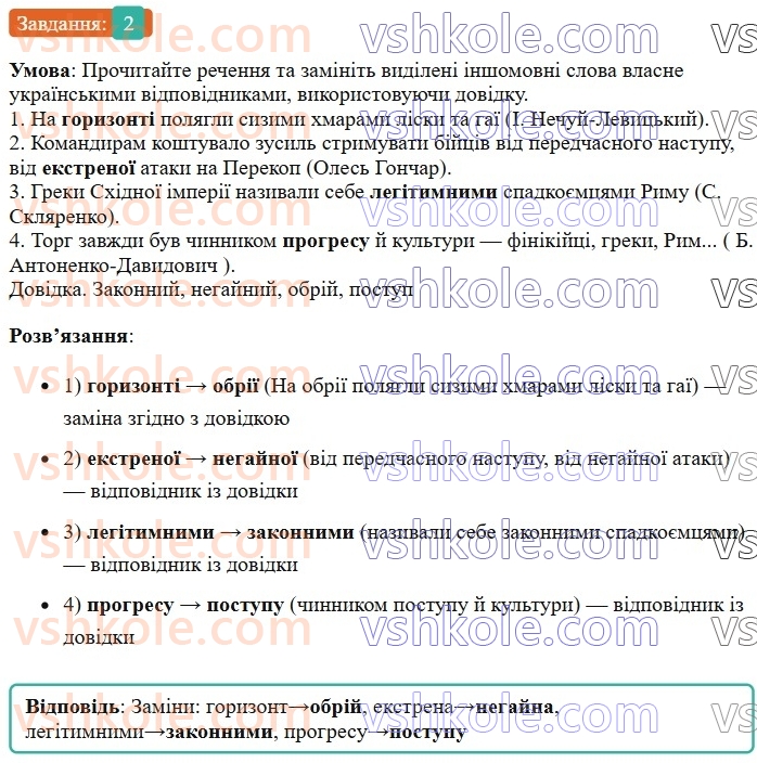 6-ukrayinska-mova-om-avramenko-2023--leksikologiya-frazeologiya-12-vlasne-ukrayinski-j-inshomovni-slova-2-rnd9367.jpg