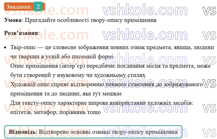 6-ukrayinska-mova-om-avramenko-2023--morfologiya-orfografiya-60-rozvitok-movlennya-usnij-tvir-opis-primischennya-na-osnovi-osobistih-vrazhen-2.jpg
