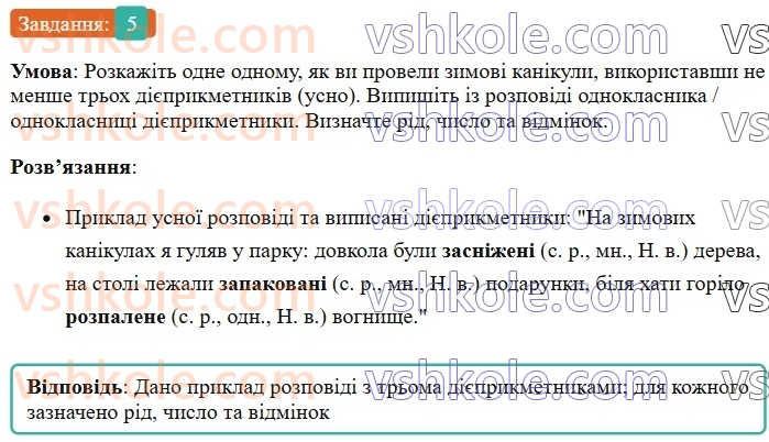 7-ukrayinska-mova-om-avramenko-2024--morfologiya-orfografiya-46-vidminyuvannya-diyeprikmetnikiv-5.jpg