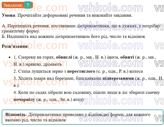 7-ukrayinska-mova-om-avramenko-2024--morfologiya-orfografiya-46-vidminyuvannya-diyeprikmetnikiv-7.jpg