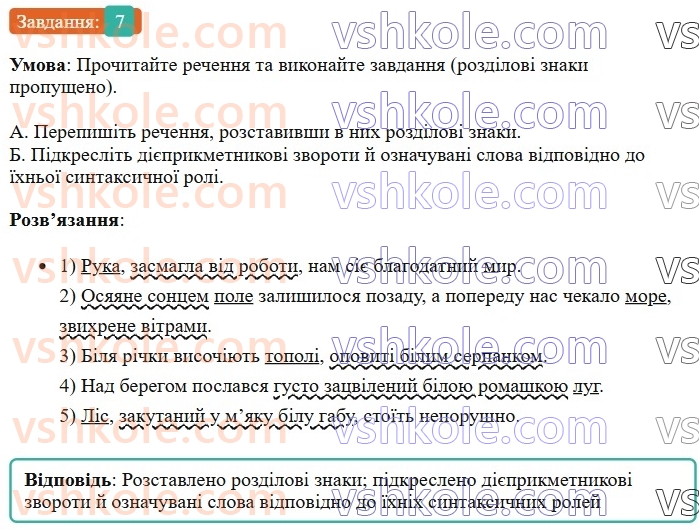 7-ukrayinska-mova-om-avramenko-2024--morfologiya-orfografiya-47-diyeprikmetnikovij-zvorot-rozdilovi-znaki-v-rechennyah-iz-diyeprikmetnikovimi-zvorotami-7.jpg