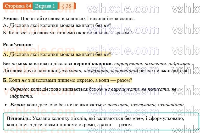 7-ukrayinska-mova-om-avramenko-2024-nush--morfologiya-orfografiya-38-napisannya-ne-z-diyeslovami-1.jpg