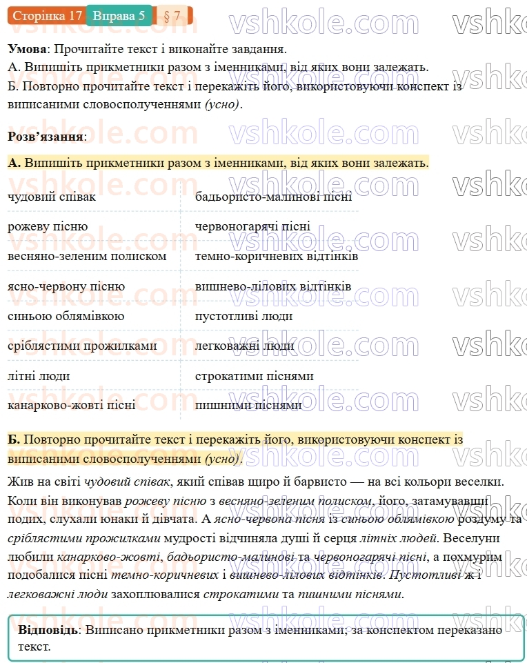 7-ukrayinska-mova-om-avramenko-2024-nush--povtorennya-ta-uzagalnennya-vivchenogo-7-morfologiya-prikmetnik-5.jpg