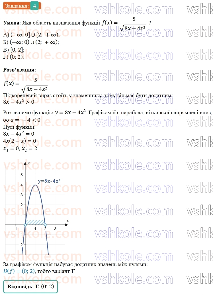 9-algebra-ag-merzlyak--2-kvadratichna-funktsiya-zavdannya-3-perevirte-sebe-v-testovij-formi-4.jpg
