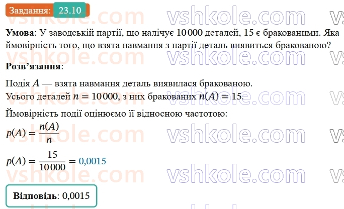 9-algebra-os-ister--rozdil-4-osnovi-kombinatoriki-teoriyi-jmovirnostej-ta-statistiki-23-vipadkova-podiya-chastota-ta-jmovirnist-vipadkovoyi-podiyi-10.jpg