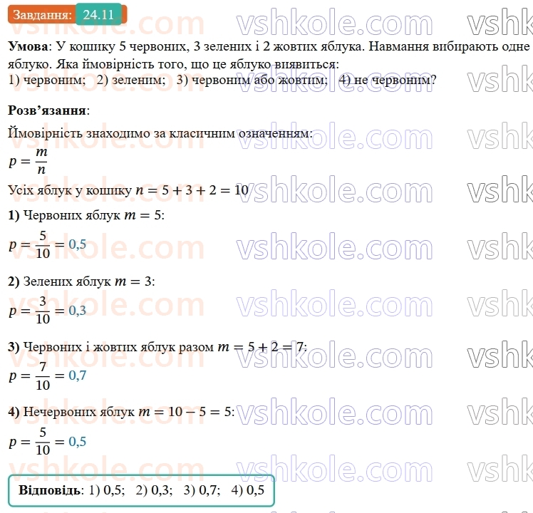 9-algebra-os-ister--rozdil-4-osnovi-kombinatoriki-teoriyi-jmovirnostej-ta-statistiki-24-klasichne-oznachennya-jmovirnosti-11.jpg