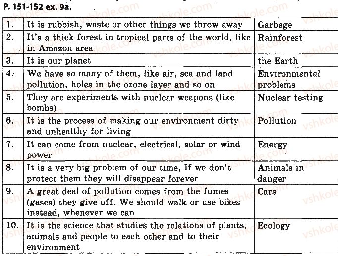 9-anglijska-mova-od-karpyuk-2017--unit-3-whats-your-knowledge-lesson-2-nature-and-the-environment-page151-152.jpg