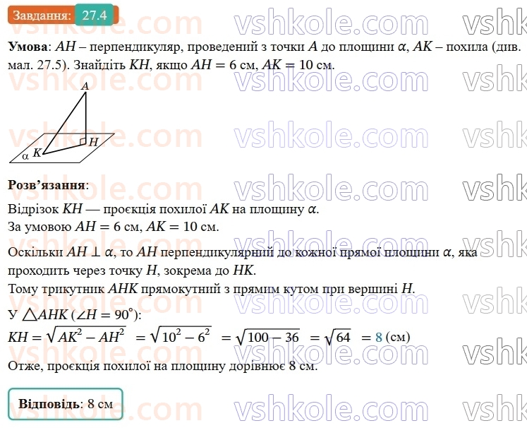 9-geometriya-os-ister--rozdil-6-pochatkovi-vidomosti-zi-stereometriyi-27-vzayemne-rozmischennya-pryamoyi-i-ploschini-perpendikulyar-do-ploschini-4.jpg