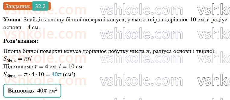 9-geometriya-os-ister--rozdil-6-pochatkovi-vidomosti-zi-stereometriyi-32-konus-ploscha-poverhni-ta-obyem-konusa-2.jpg