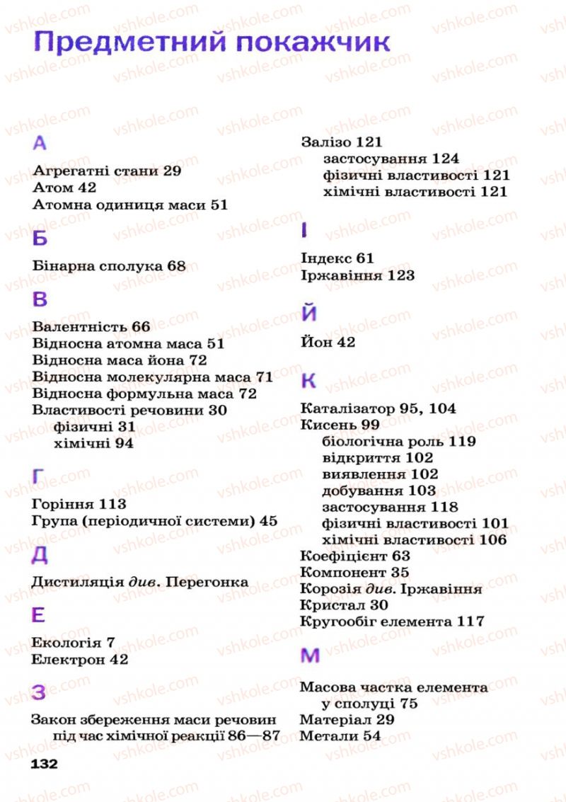 Страница 132 | Підручник Хімія 7 клас П.П. Попель, Л.С. Крикля 2007