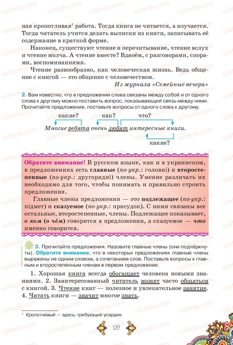 Страница 129 | Підручник Русский язык 5 клас В.А. Корсаков 2018