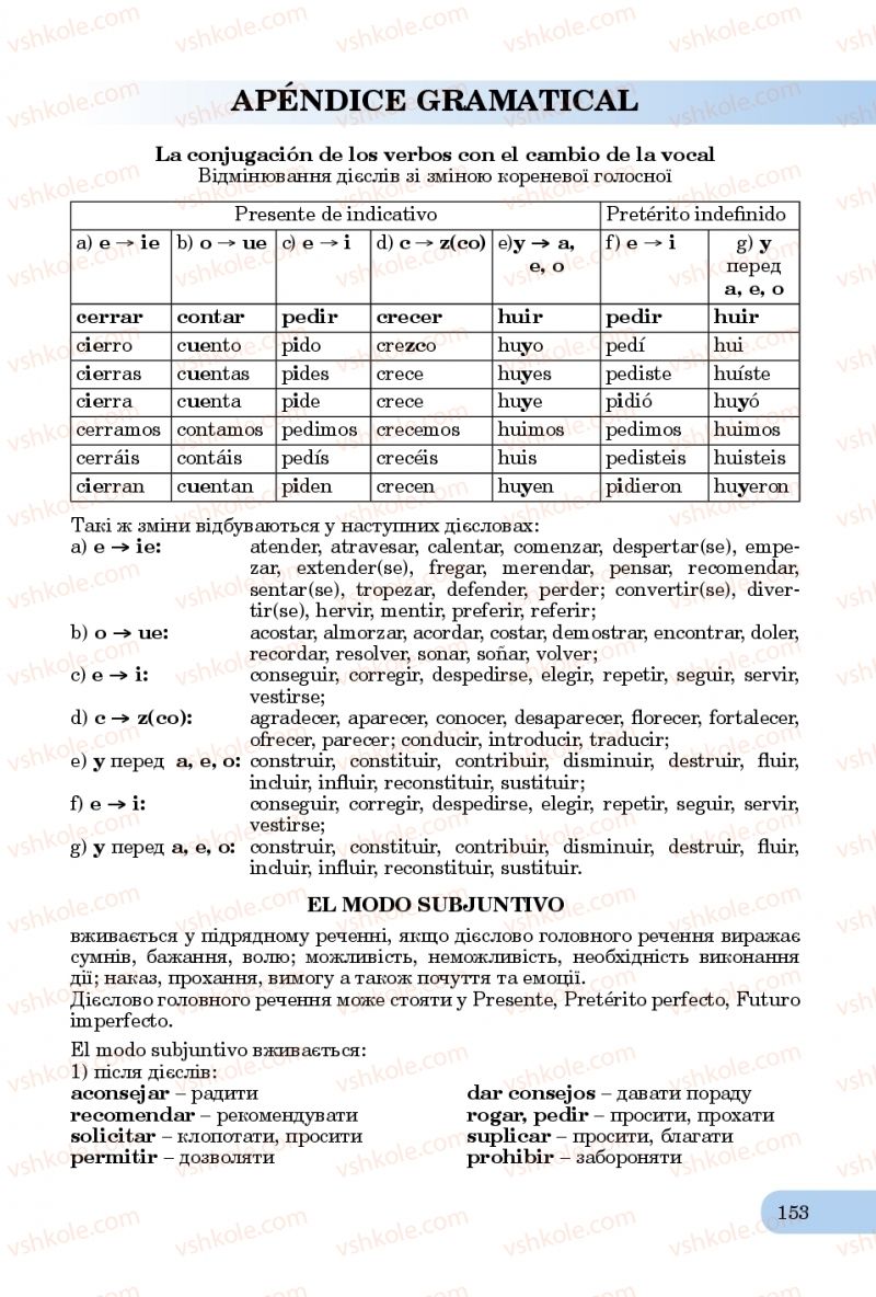 Страница 153 | Підручник Іспанська мова 10 клас В.Г. Редько, В.І. Береславська 2018 6 рік навчання