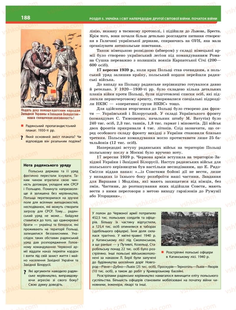 Страница 188 | Підручник Історія України 10 клас О.В. Гісем 2018 Інтегрований курс