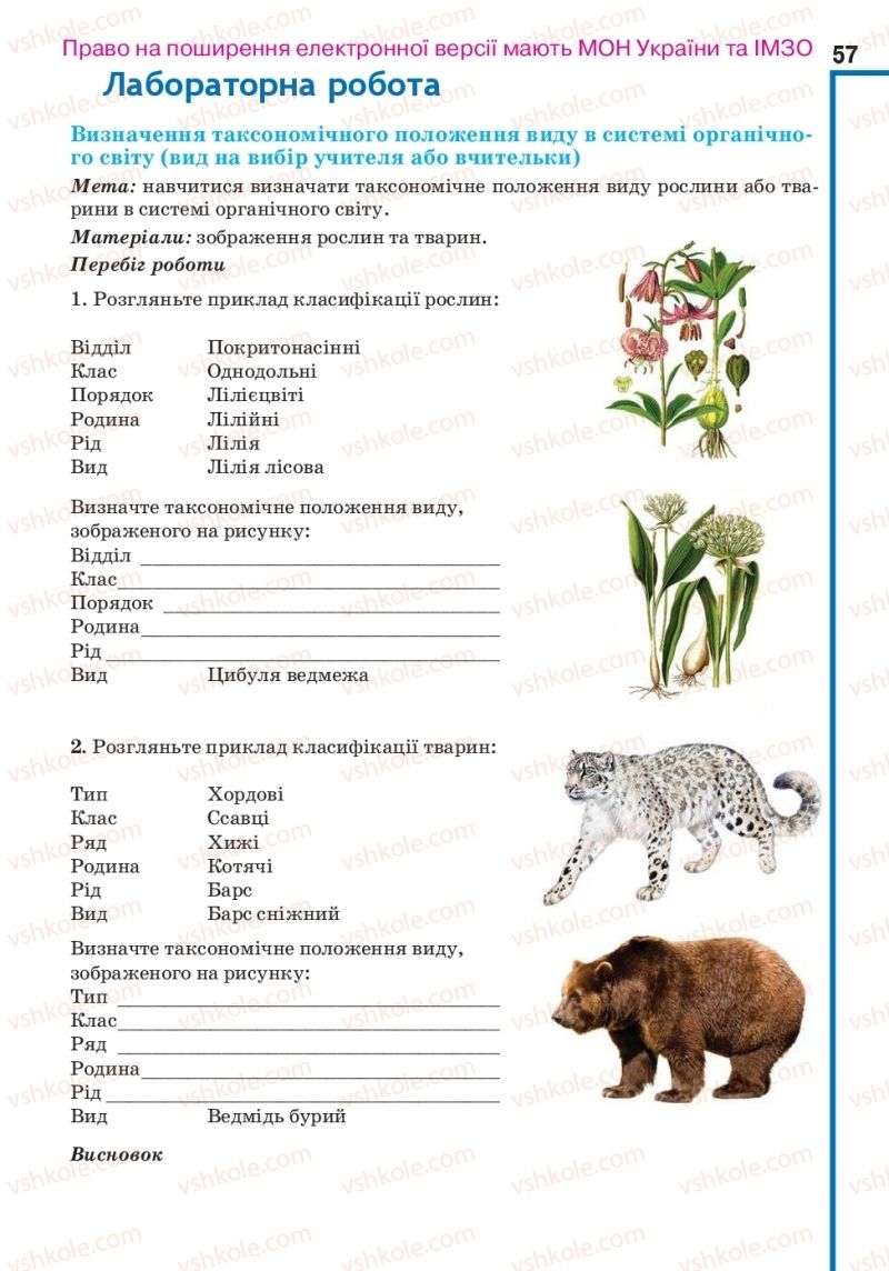 Страница 57 | Підручник Біологія 10 клас О.А. Андерсон, А.О Чернінський, М.А. Вихренко, С.М. Міюс 2018