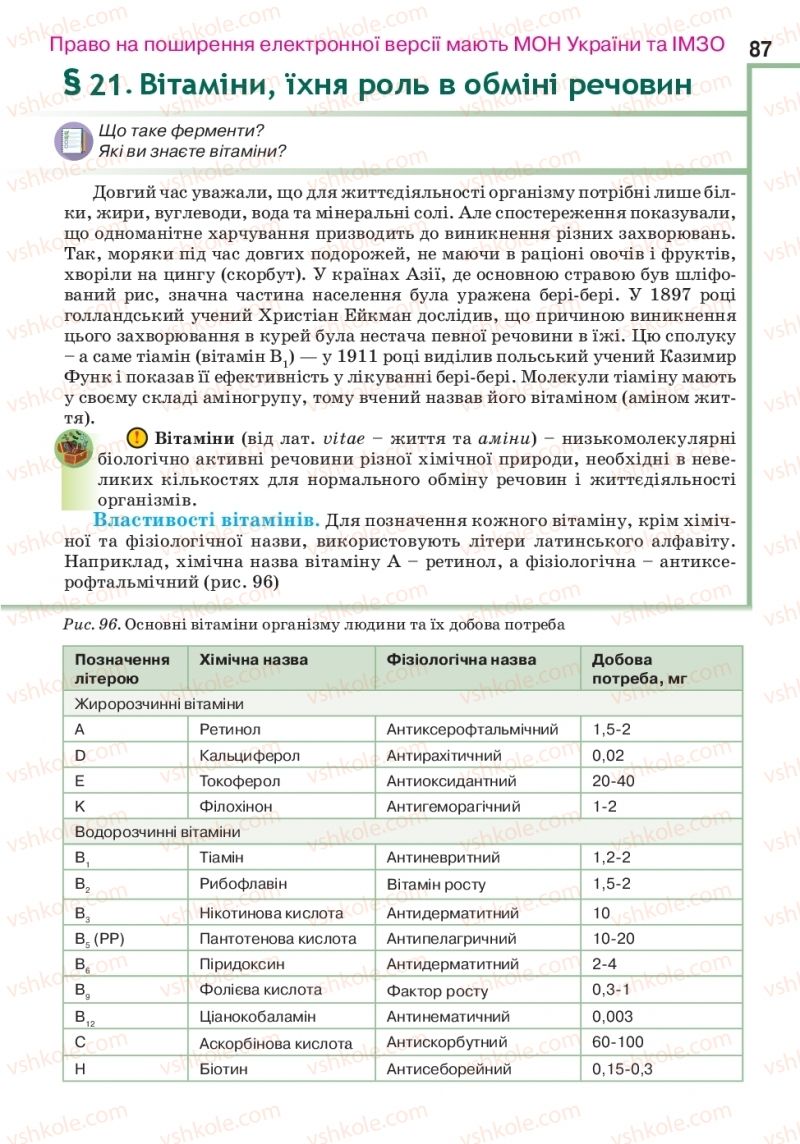 Страница 87 | Підручник Біологія 10 клас О.А. Андерсон, А.О Чернінський, М.А. Вихренко, С.М. Міюс 2018