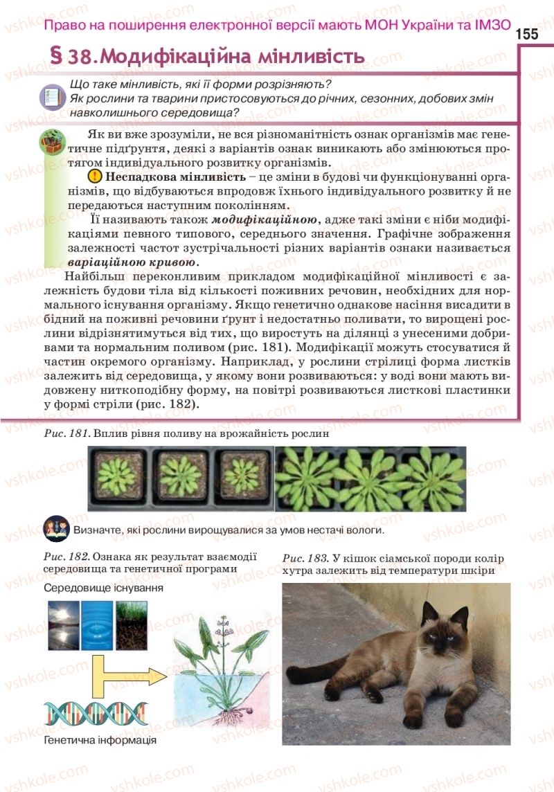 Страница 155 | Підручник Біологія 10 клас О.А. Андерсон, А.О Чернінський, М.А. Вихренко, С.М. Міюс 2018