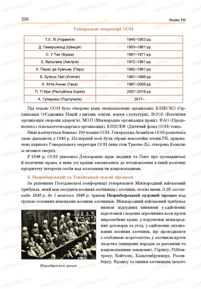 Страница 236 | Підручник Всесвітня історія 10 клас Н.М. Сорочинська, О. О. Гісем 2018