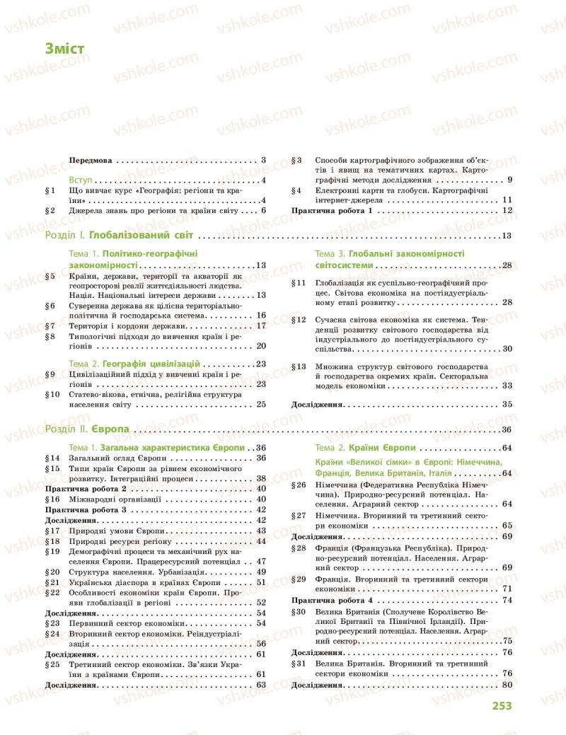 Страница 253 | Підручник Географія 10 клас Г.Д. Довгань, О.Г. Стадник 2018 Профільний рівень