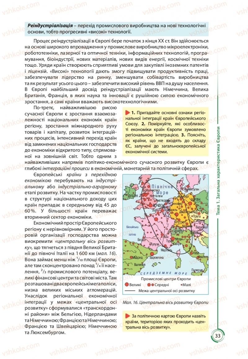 Страница 33 | Підручник Географія 10 клас С.Г. Кобернік, Р.Р. Коваленко 2018