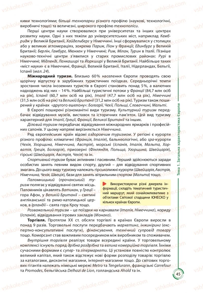 Страница 45 | Підручник Географія 10 клас С.Г. Кобернік, Р.Р. Коваленко 2018