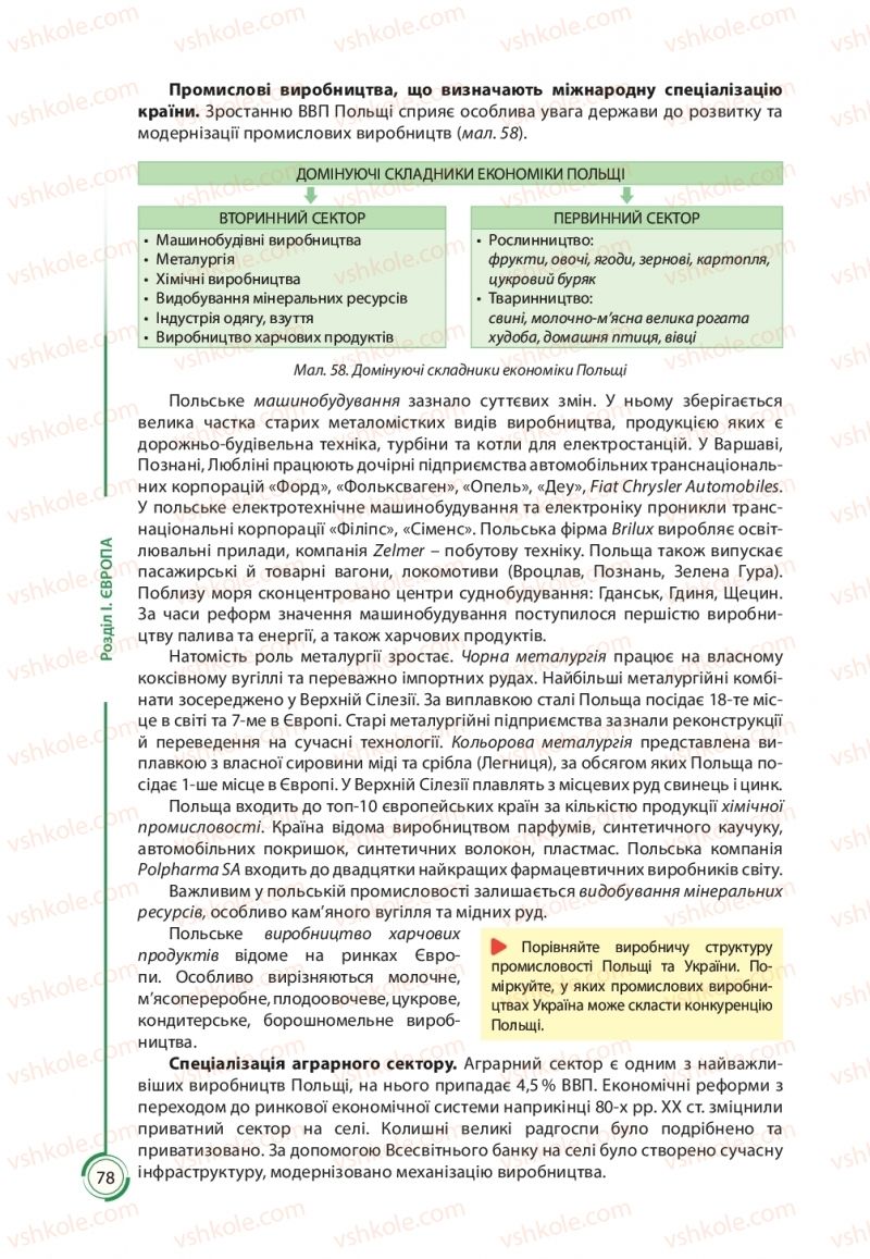 Страница 78 | Підручник Географія 10 клас С.Г. Кобернік, Р.Р. Коваленко 2018