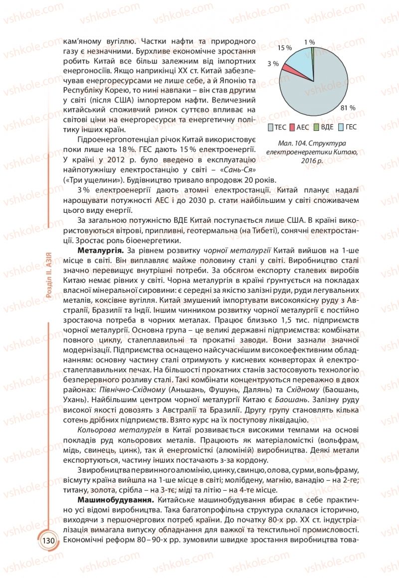 Страница 130 | Підручник Географія 10 клас С.Г. Кобернік, Р.Р. Коваленко 2018