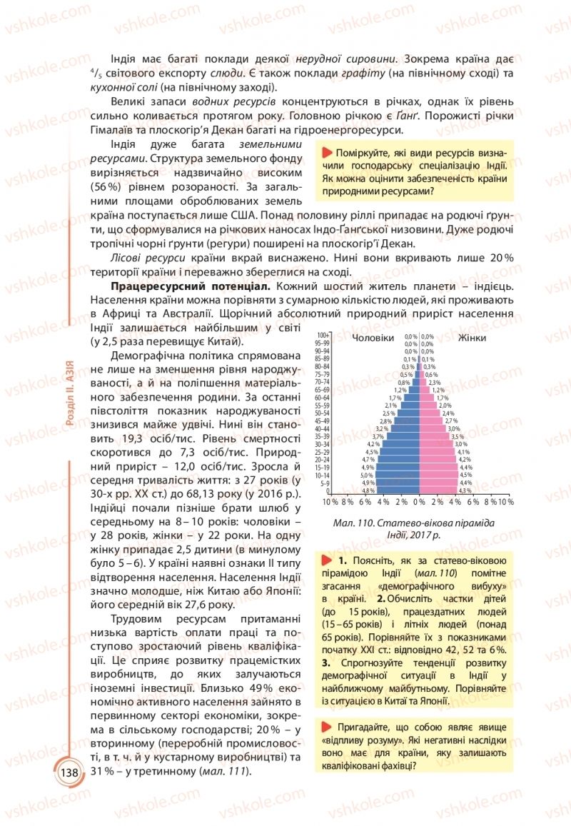 Страница 138 | Підручник Географія 10 клас С.Г. Кобернік, Р.Р. Коваленко 2018