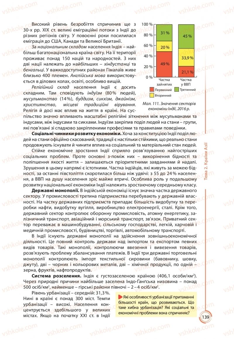 Страница 139 | Підручник Географія 10 клас С.Г. Кобернік, Р.Р. Коваленко 2018