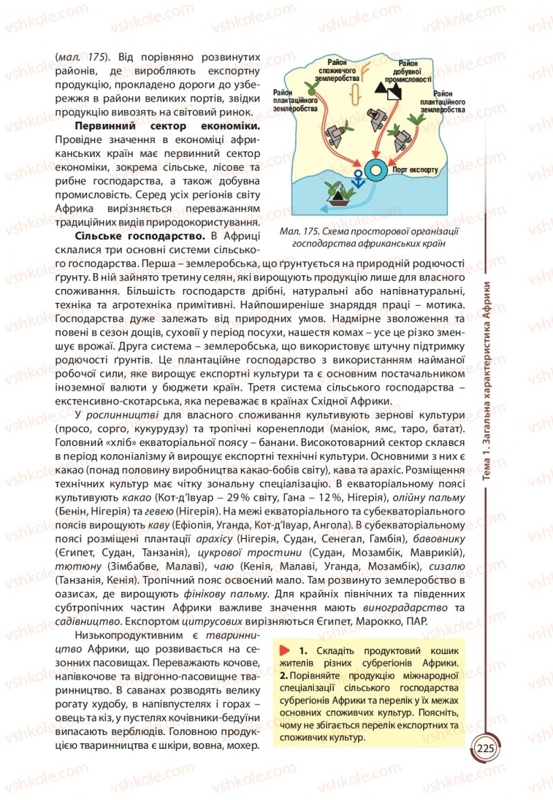 Страница 225 | Підручник Географія 10 клас С.Г. Кобернік, Р.Р. Коваленко 2018