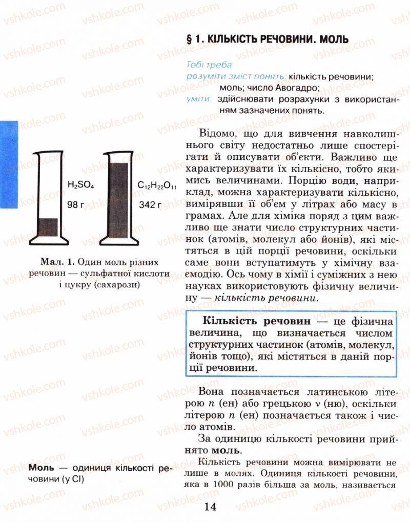 Страница 14 | Підручник Хімія 8 клас Н.М. Буринська 2008