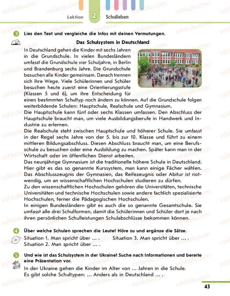 Страница 43 | Підручник Німецька мова 10 клас С.І. Сотникова, Г.В. Гоголєва 2018 6 рік навчання