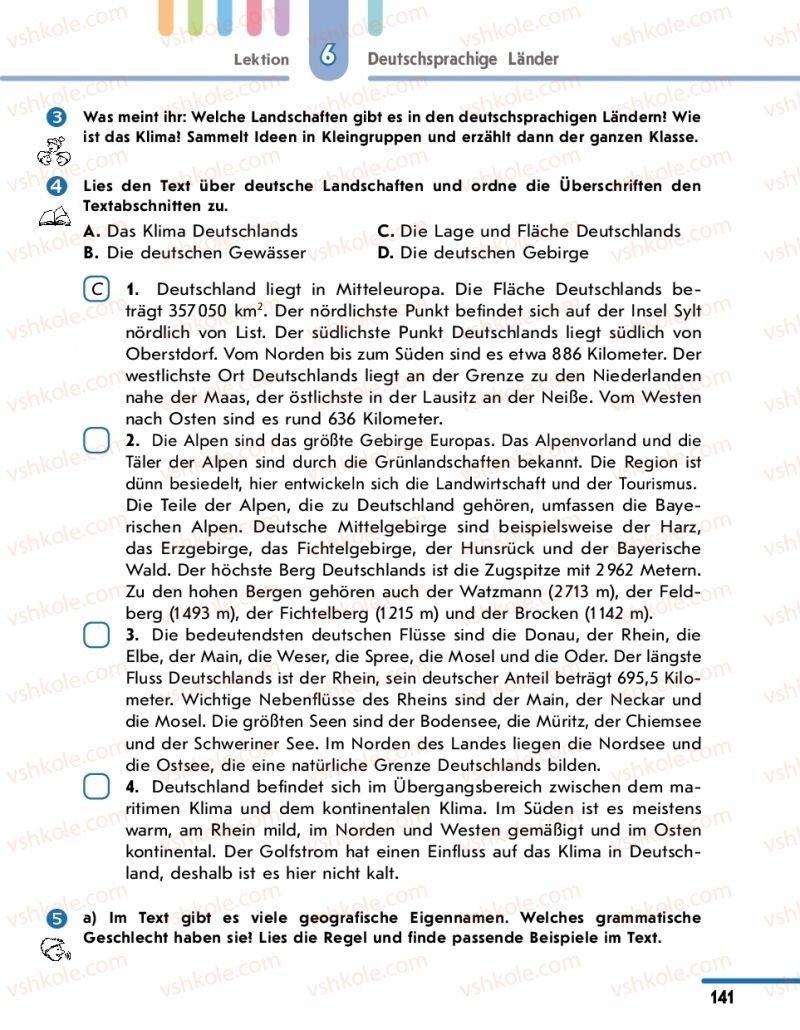 Страница 141 | Підручник Німецька мова 10 клас С.І. Сотникова, Г.В. Гоголєва 2018 6 рік навчання