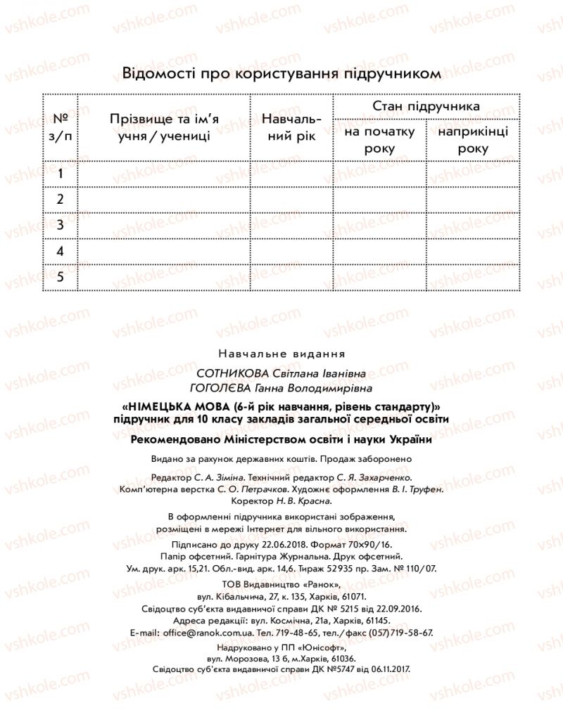 Страница 208 | Підручник Німецька мова 10 клас С.І. Сотникова, Г.В. Гоголєва 2018 6 рік навчання
