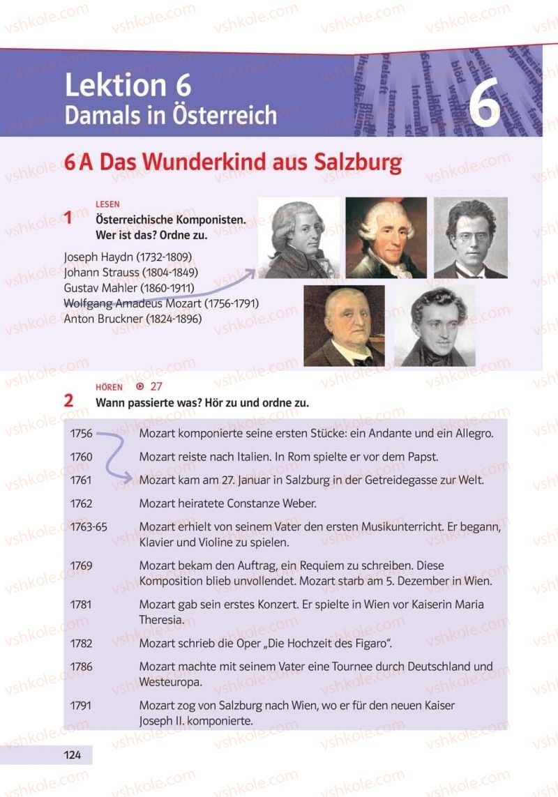 Страница 124 | Підручник Німецька мова 10 клас Н.П. Басай 2018