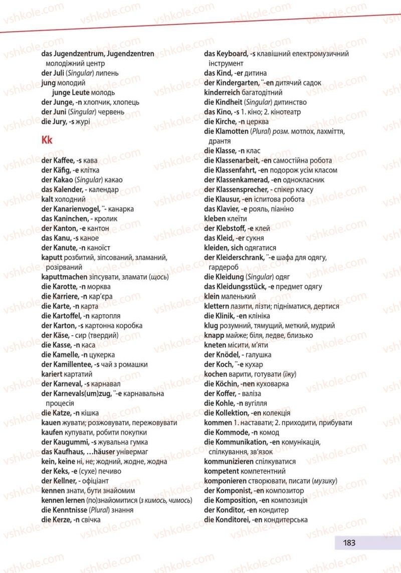 Страница 183 | Підручник Німецька мова 10 клас Н.П. Басай 2018