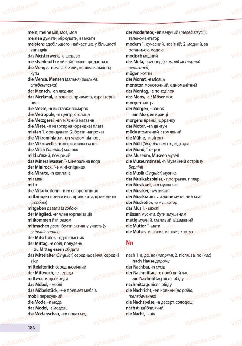 Страница 186 | Підручник Німецька мова 10 клас Н.П. Басай 2018