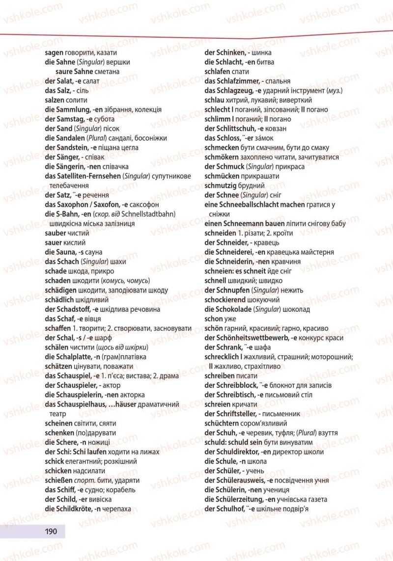 Страница 190 | Підручник Німецька мова 10 клас Н.П. Басай 2018
