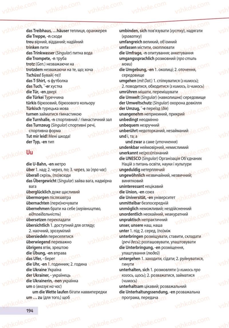 Страница 194 | Підручник Німецька мова 10 клас Н.П. Басай 2018