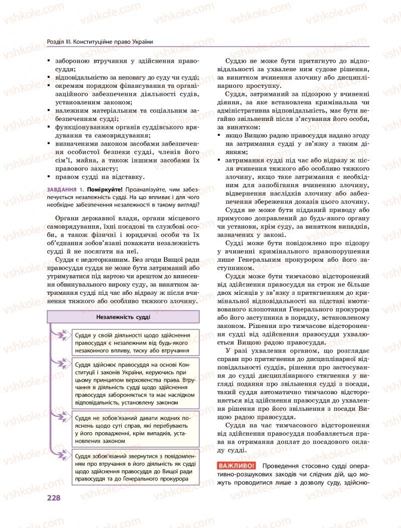 Страница 228 | Підручник Правознавство 10 клас О.М. Лук'янчиков, Д.О. Новіков, К.Ю. Карелов 2018 Профільний рівень