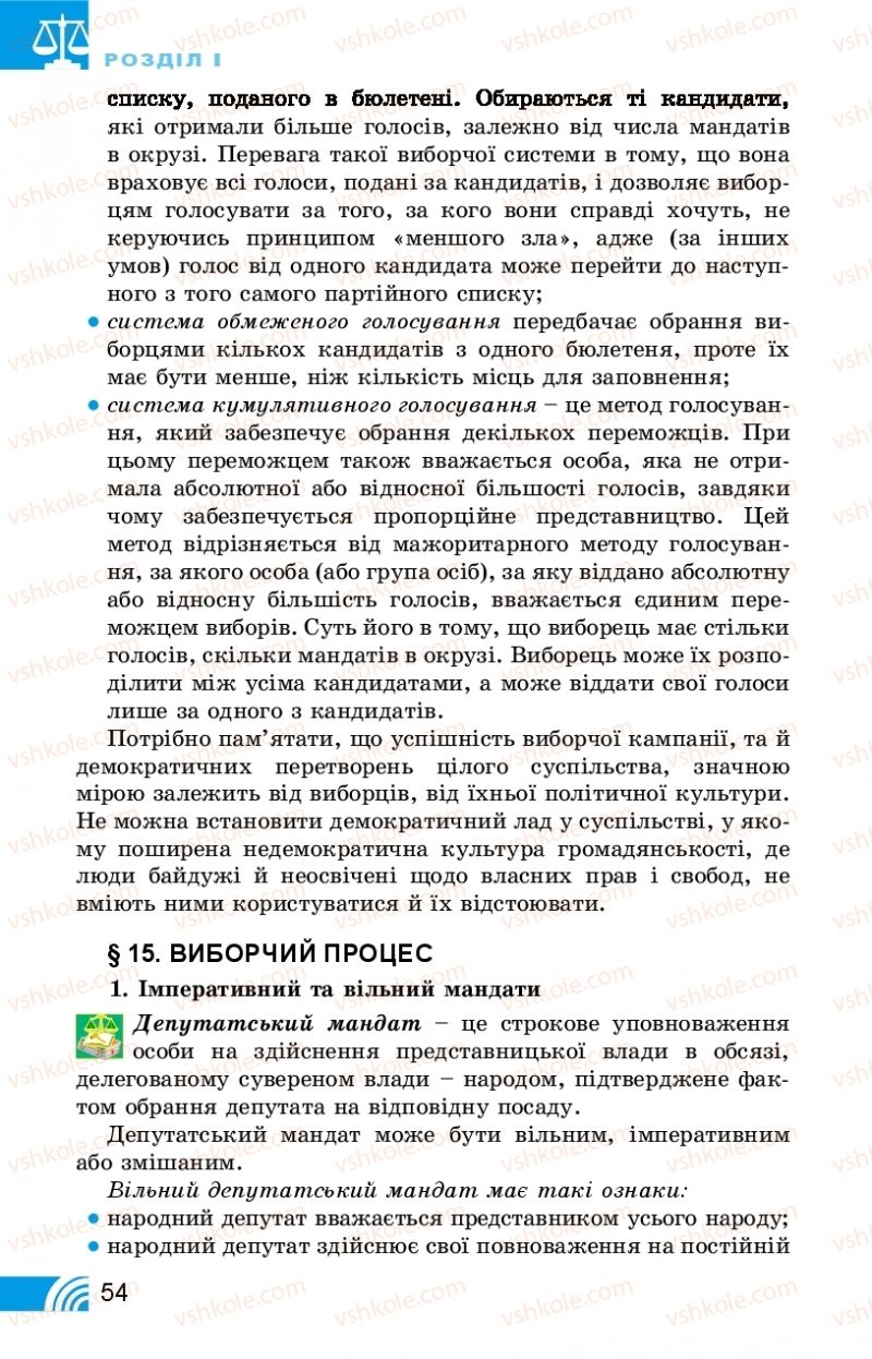 Страница 54 | Підручник Правознавство 10 клас Т.М. Філіпенко, В.Л. Сутковий 2018 Профільний рівень