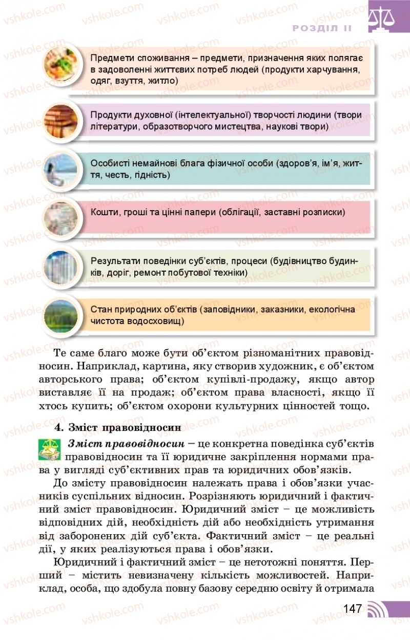 Страница 147 | Підручник Правознавство 10 клас Т.М. Філіпенко, В.Л. Сутковий 2018 Профільний рівень