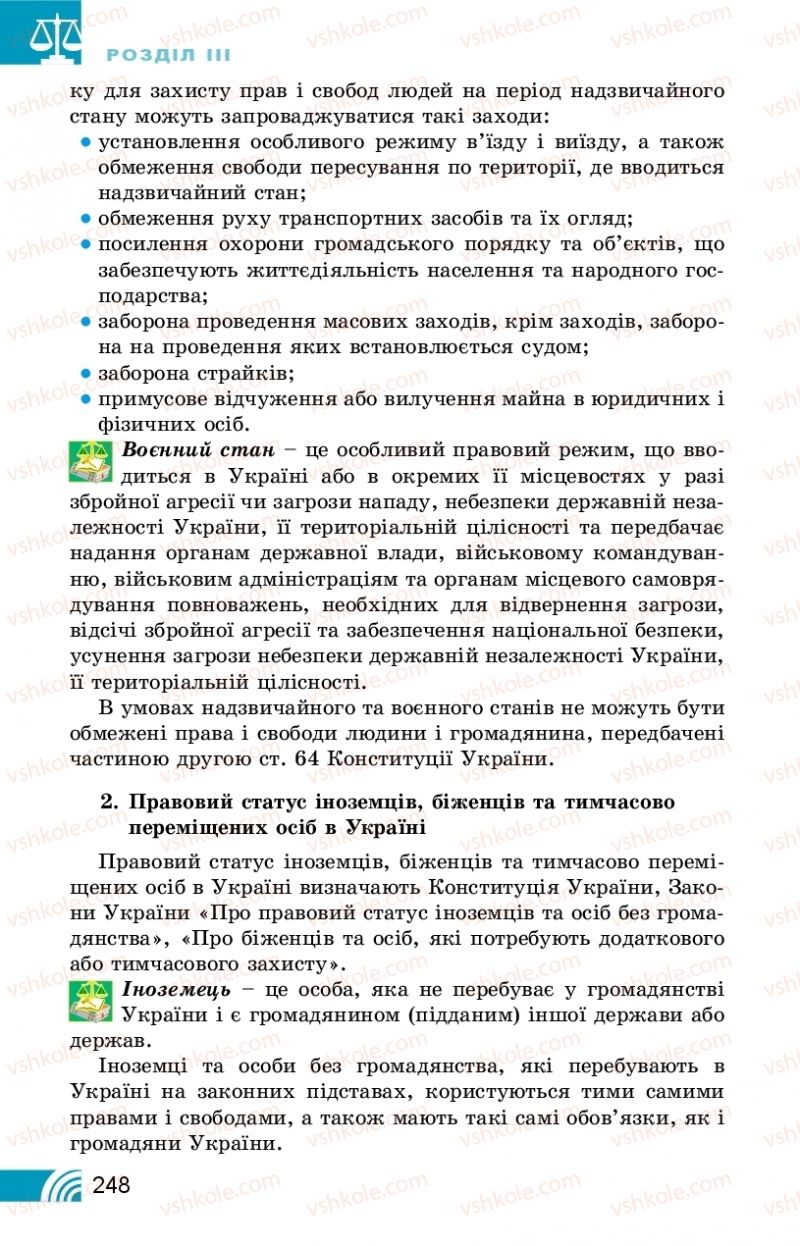 Страница 248 | Підручник Правознавство 10 клас Т.М. Філіпенко, В.Л. Сутковий 2018 Профільний рівень