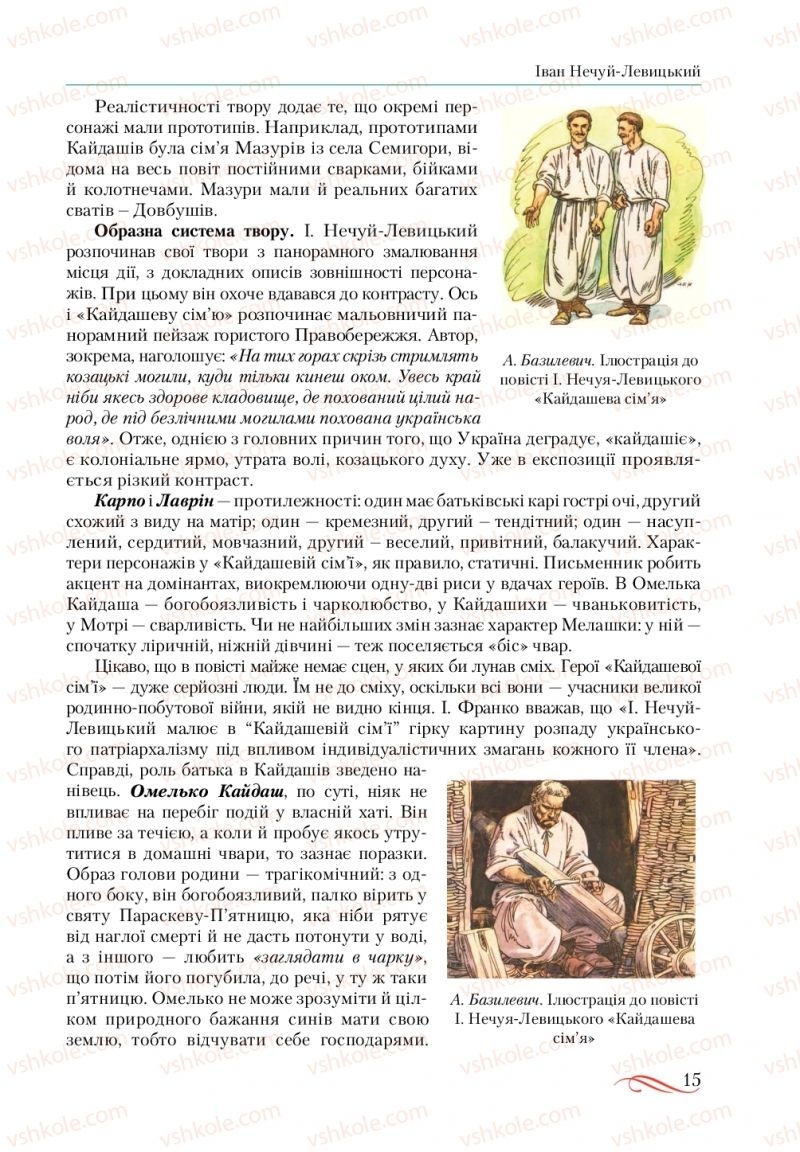 Страница 15 | Підручник Українська література 10 клас О.М. Авраменко, В.І. Пахаренко 2018