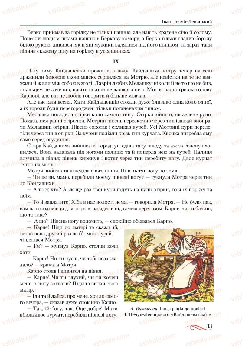 Страница 33 | Підручник Українська література 10 клас О.М. Авраменко, В.І. Пахаренко 2018