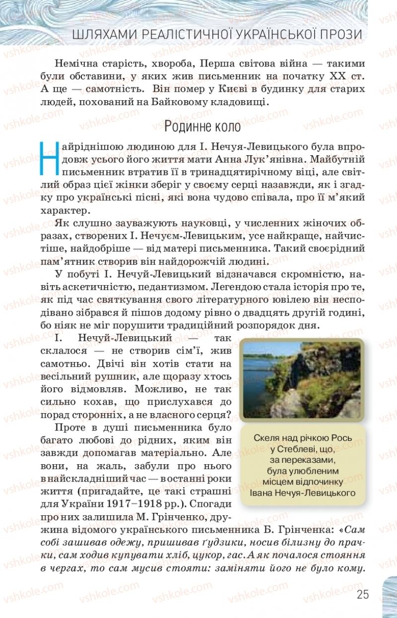 Страница 25 | Підручник Українська література 10 клас Л.Т. Коваленко, Н.І. Бернадська 2018 Рівень стандарту