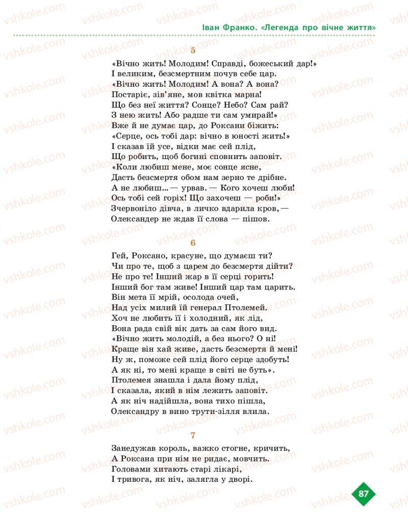 Страница 87 | Підручник Українська література 10 клас О.І. Борзенко, О.В. Лобусова 2018 Рівень стандарту