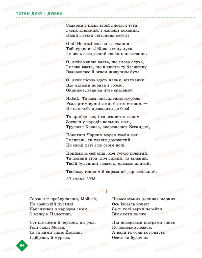 Страница 94 | Підручник Українська література 10 клас О.І. Борзенко, О.В. Лобусова 2018 Рівень стандарту