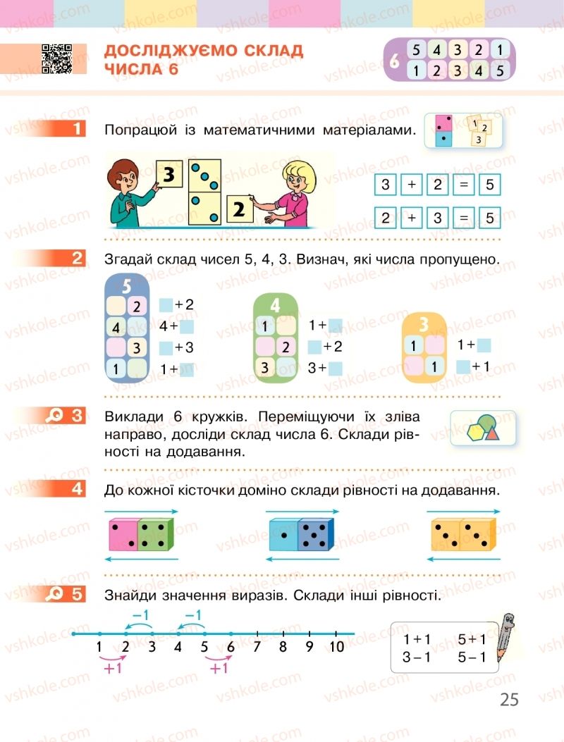 Страница 25 | Підручник Математика 1 клас С.О. Скворцова, О.В. Онопрієнко 2018